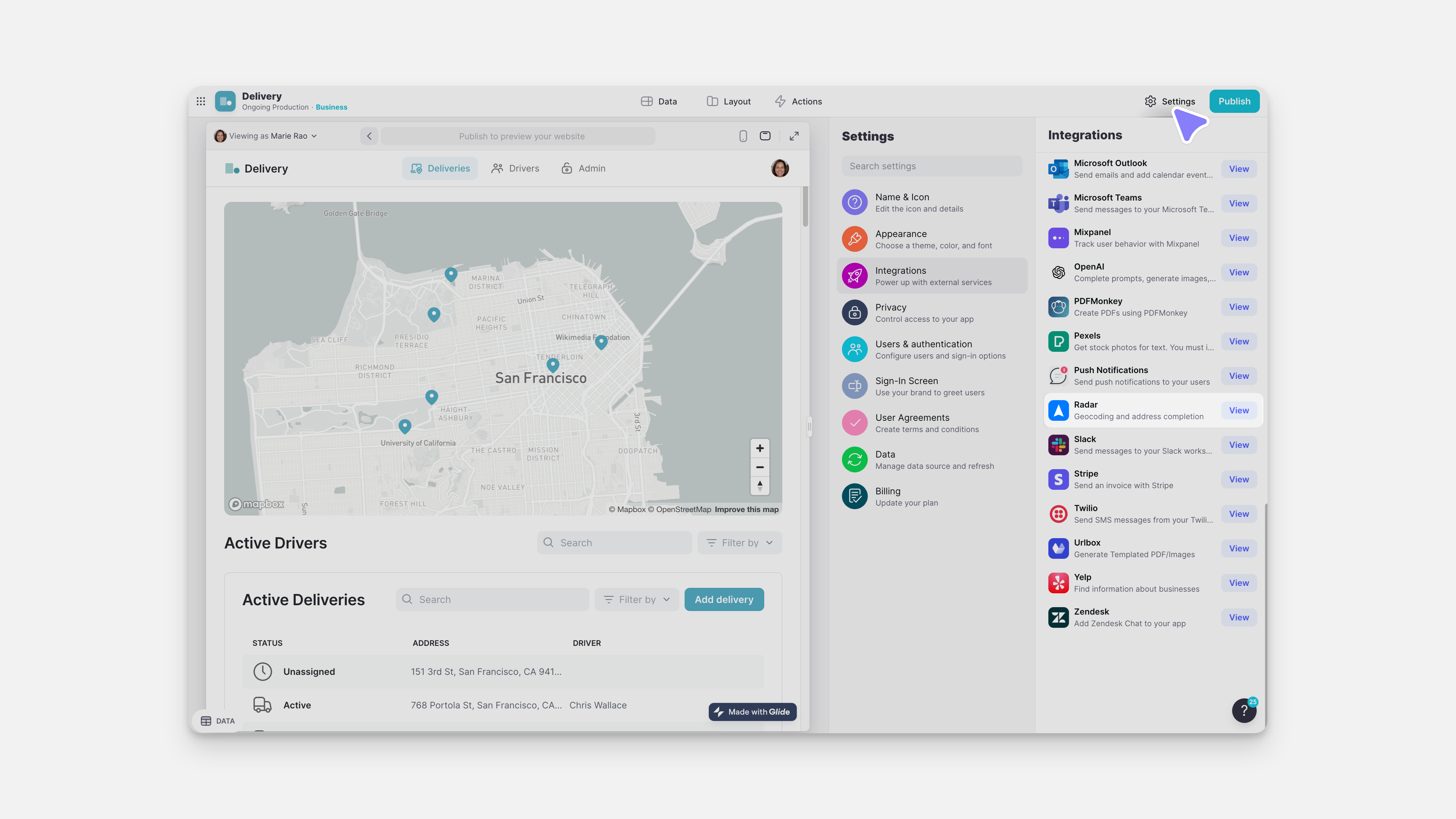 Adding the Radar Integration